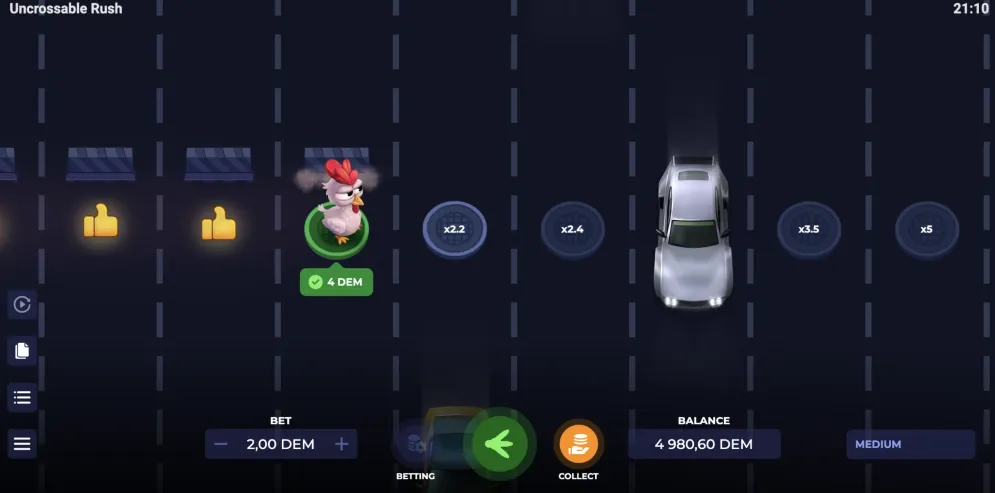 Uncrossable Rush Game