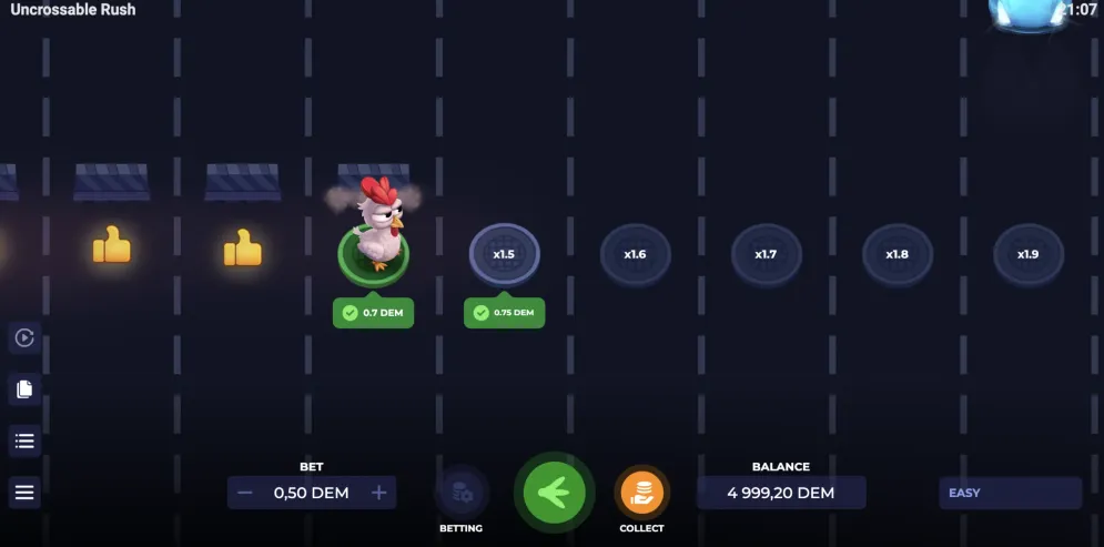 Uncrossable Rush Game