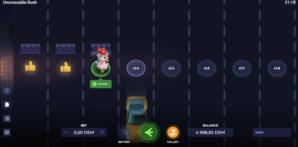 Uncrossable Rush Game