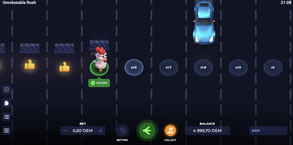 Uncrossable Rush Game
